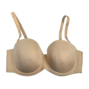 HANSCA Strapless Bra Beige Push Up‎ Convertible Everyday Comfort 42D 172